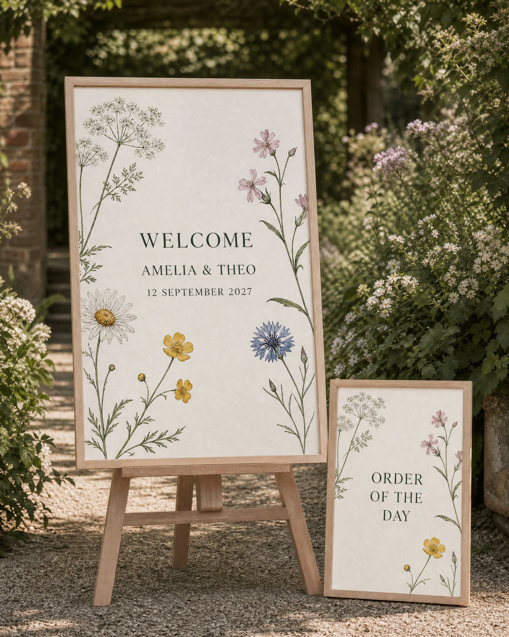 Wildflower Personalised Welcome Sign
