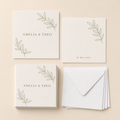 Clay & Olive Personalised Wedding Invitations - Pack of 10