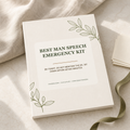 Best Man Speech Emergency Kit - Clay & Olive Edition A5 softcover wedding workbook mockup