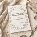 Maid Of Honour Mission Control - Hedgerow Edition A5 softcover wedding workbook mockup
