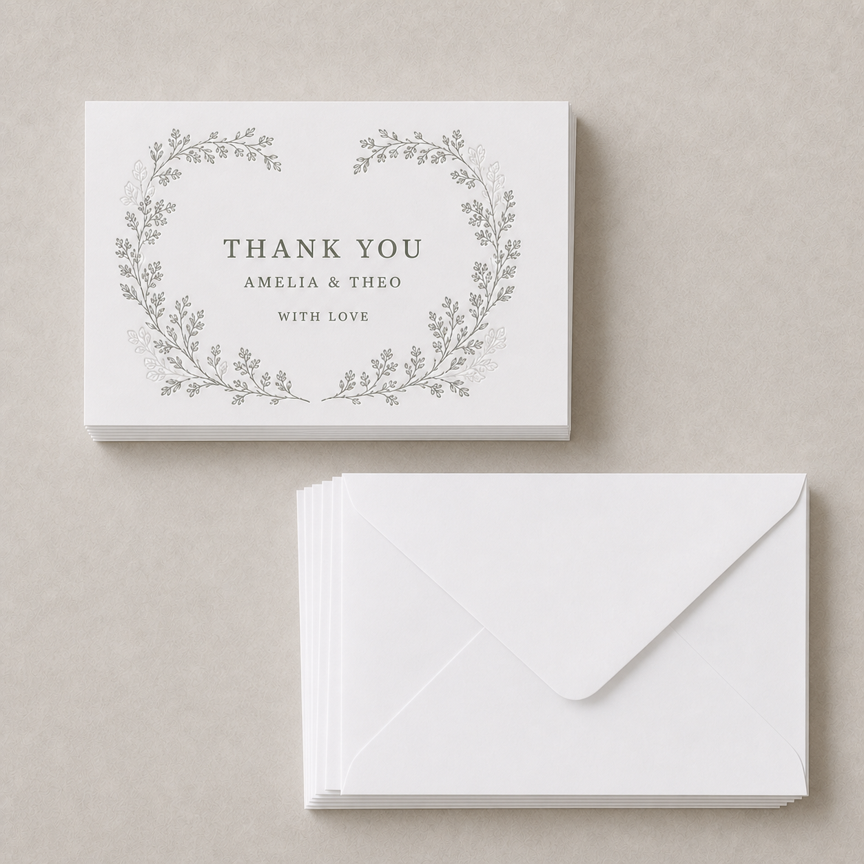 Hedgerow Thank-You Cards with Envelopes – Pack of 20