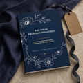 Bad Ideas, Properly Organised - Moonlit Garden Edition A5 softcover wedding workbook mockup