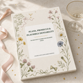 Plans, Prosecco & Plausible Deniability A5 softcover wedding workbook mockup