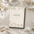Wildflower wedding planning journal with coordinated botanical wedding stationery cover